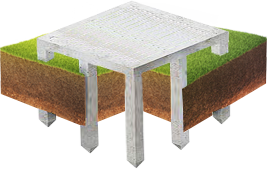  Плита на сваях